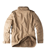 Surplus Raw Vintage Winterjacke Paratrooper Beige Rückansicht - City-Kaufhaus Herber GmbH