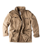 Surplus Raw Vintage Winterjacke Paratrooper Beige Vorderansicht - City-Kaufhaus Herber GmbH