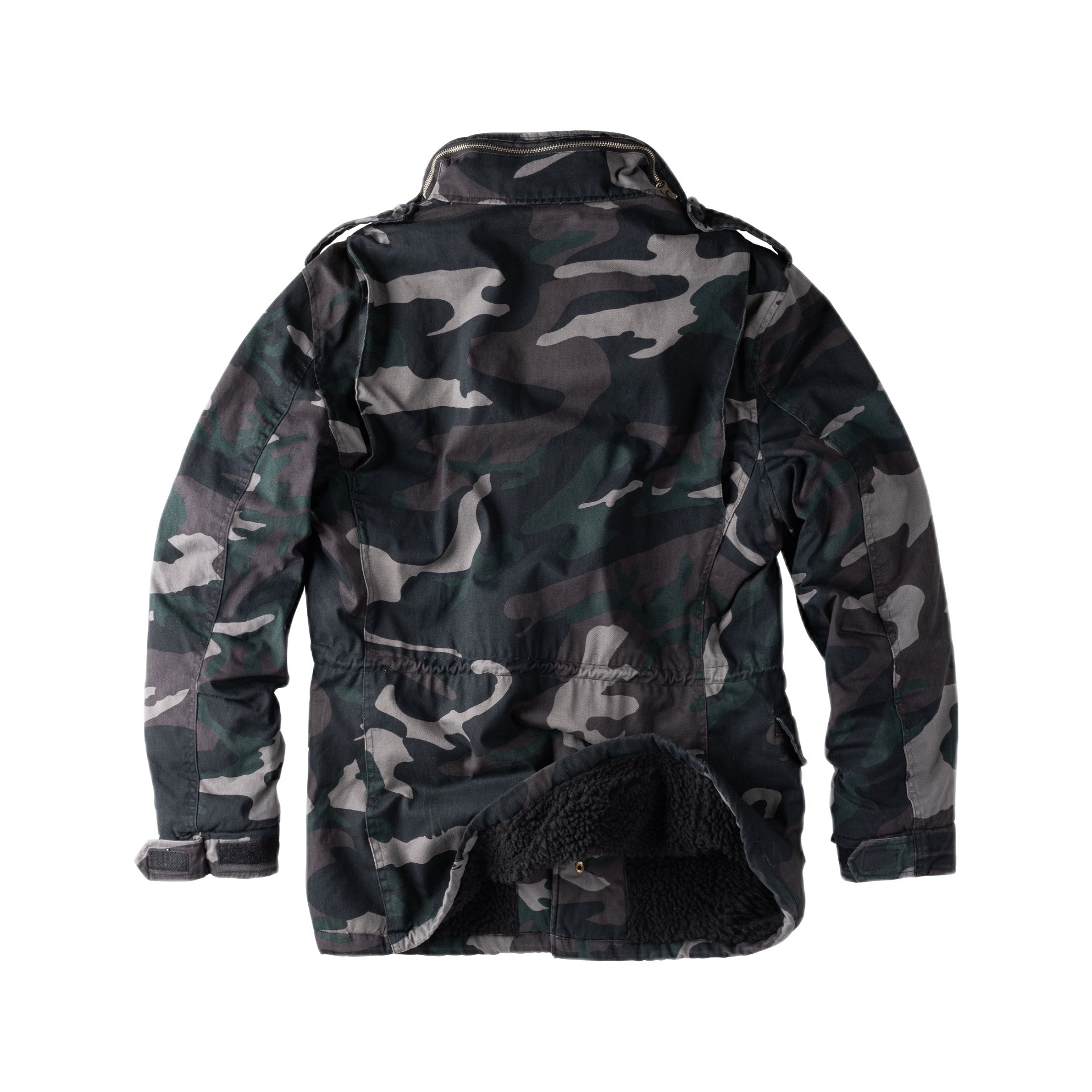 Surplus Raw Vintage Winterjacke Paratrooper blackcamo Rückansicht - City-Kaufhaus Herber GmbH