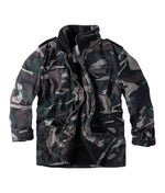 Surplus Raw Vintage Winterjacke Paratrooper Blackcamo Vorderansicht - City-Kaufhaus Herber GmbH
