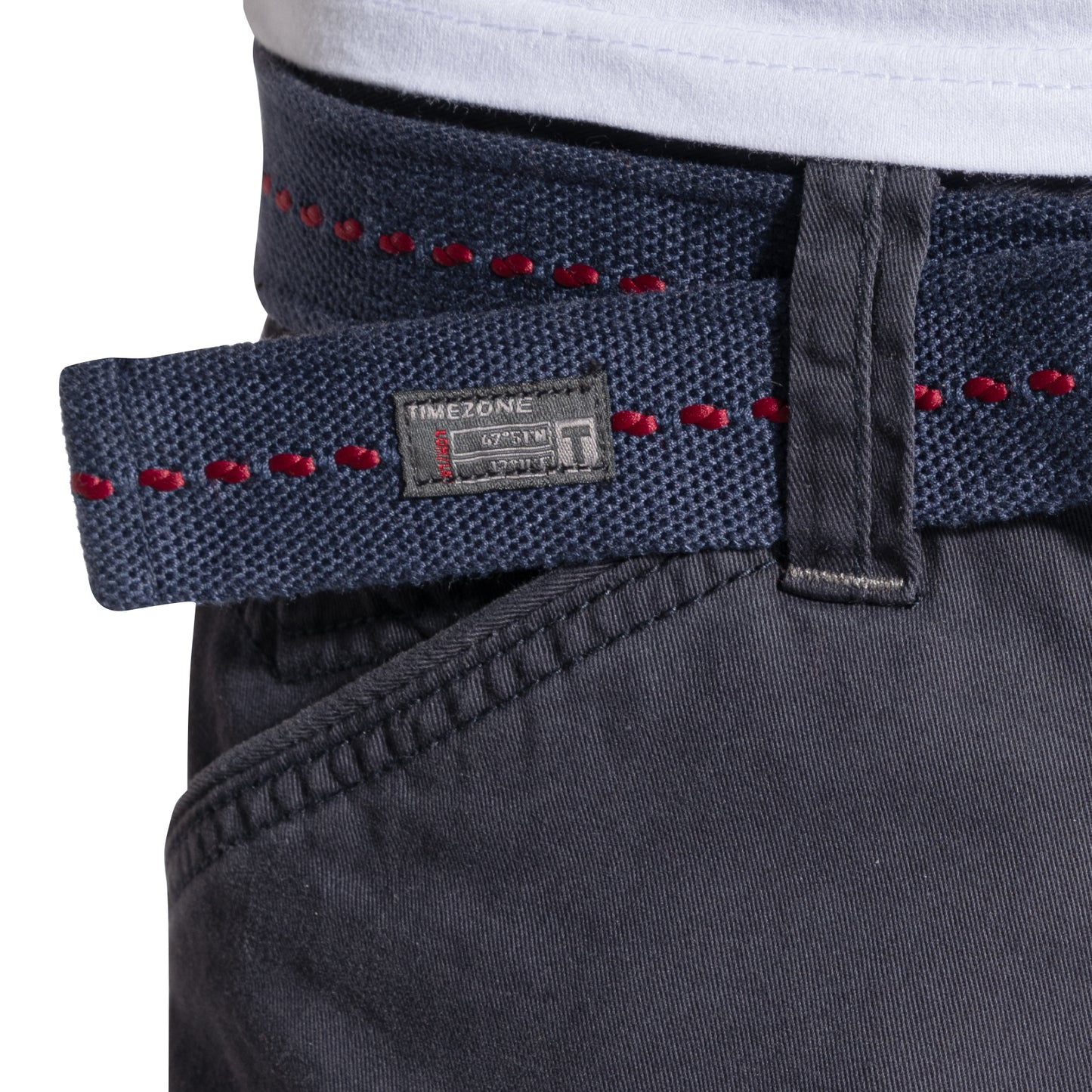 Timezone Cargohose Benito 3393/6445 Total Eclipse Detailansicht Gürtel - City-Kaufhaus Herber GmbH
