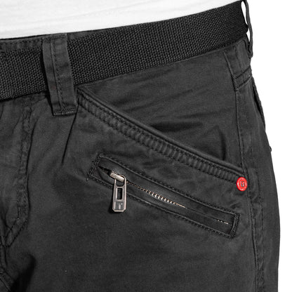 Timezone Cargohose Benito 999/9000 Black Detailansicht Reißverschlusstasche - City-Kaufhaus Herber GmbH