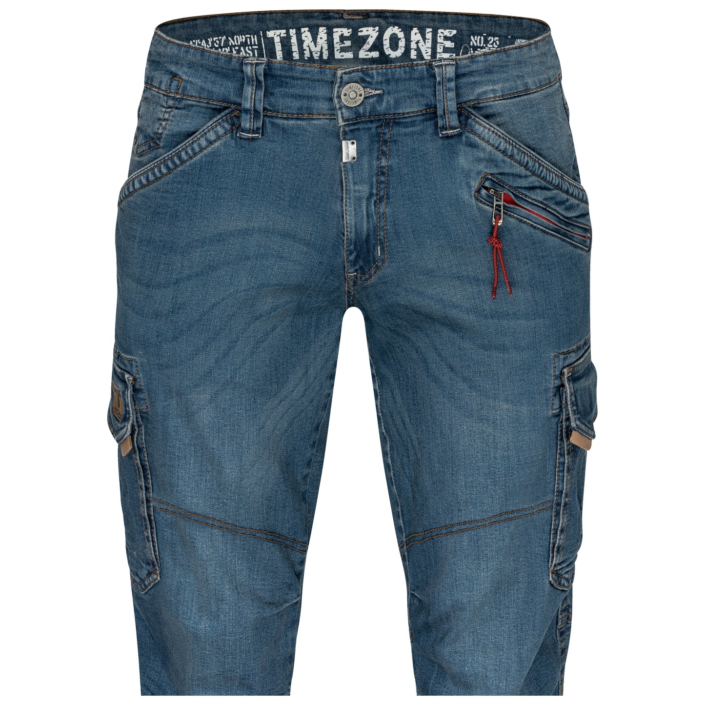 Timezone Cargojeans Benito 3387 Scrub Blue Wash - City-Kaufhaus Herber GmbH