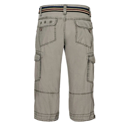 TIMEZONE 3/4-Herren-Cargoshorts 6168 Military Grey Rückansicht - City-Kaufhaus Herber GmbH