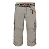 TIMEZONE 3/4-Herren-Cargoshorts 6168 Military Grey Vorderansicht - City-Kaufhaus Herber GmbH