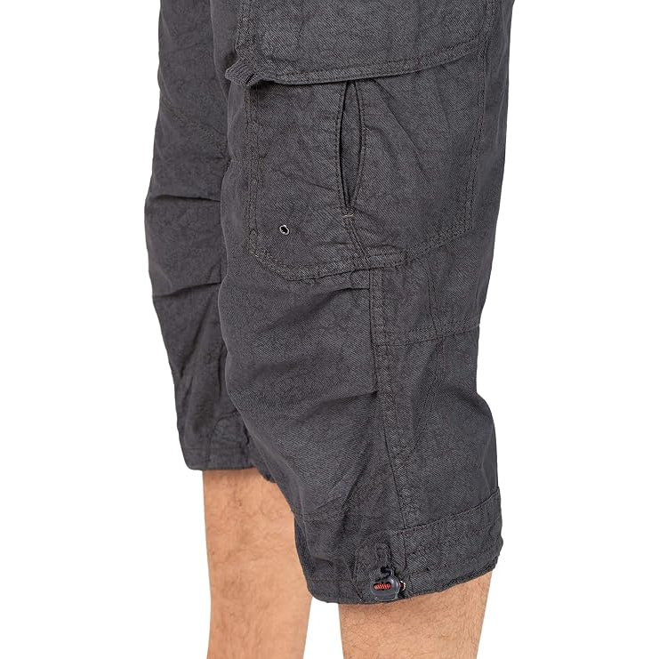 TIMEZONE 3/4-Herren-Cargoshorts 9638 Anthra Scratched Detailansicht am Model - City-Kaufhaus Herber GmbH