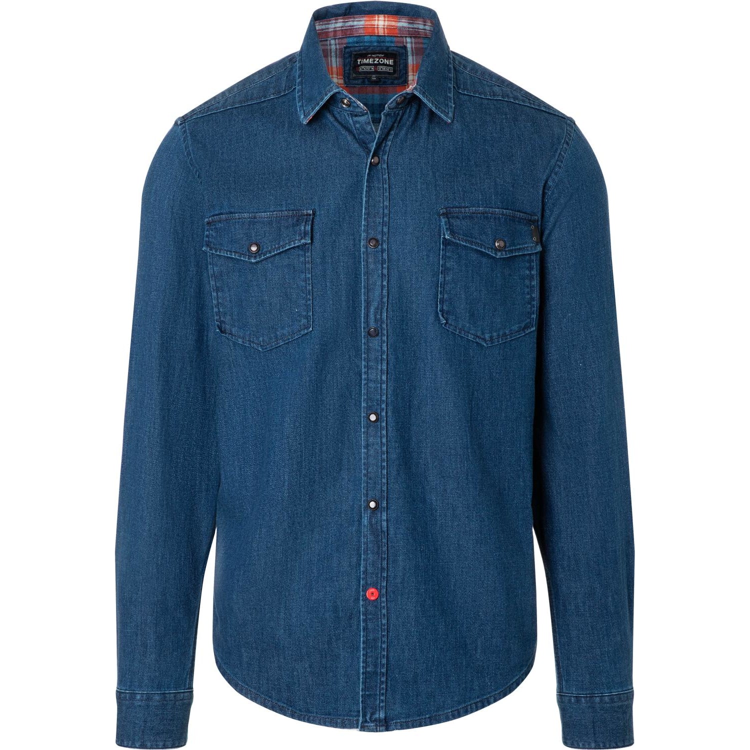 Timezone Stretchjeanshemd 3805 used rins wash Vorderansicht - City-Kaufhaus Herber GmbH