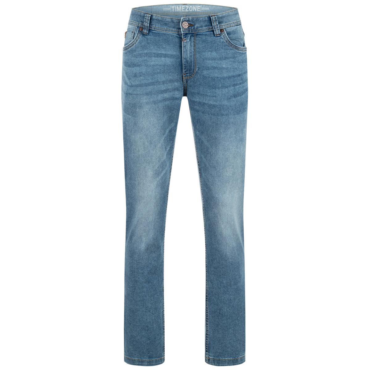 Timezone Stretchjeans Slim EduardoTZ 3041 blue denim wash Vorderansicht - City-Kaufhaus Herber GmbH