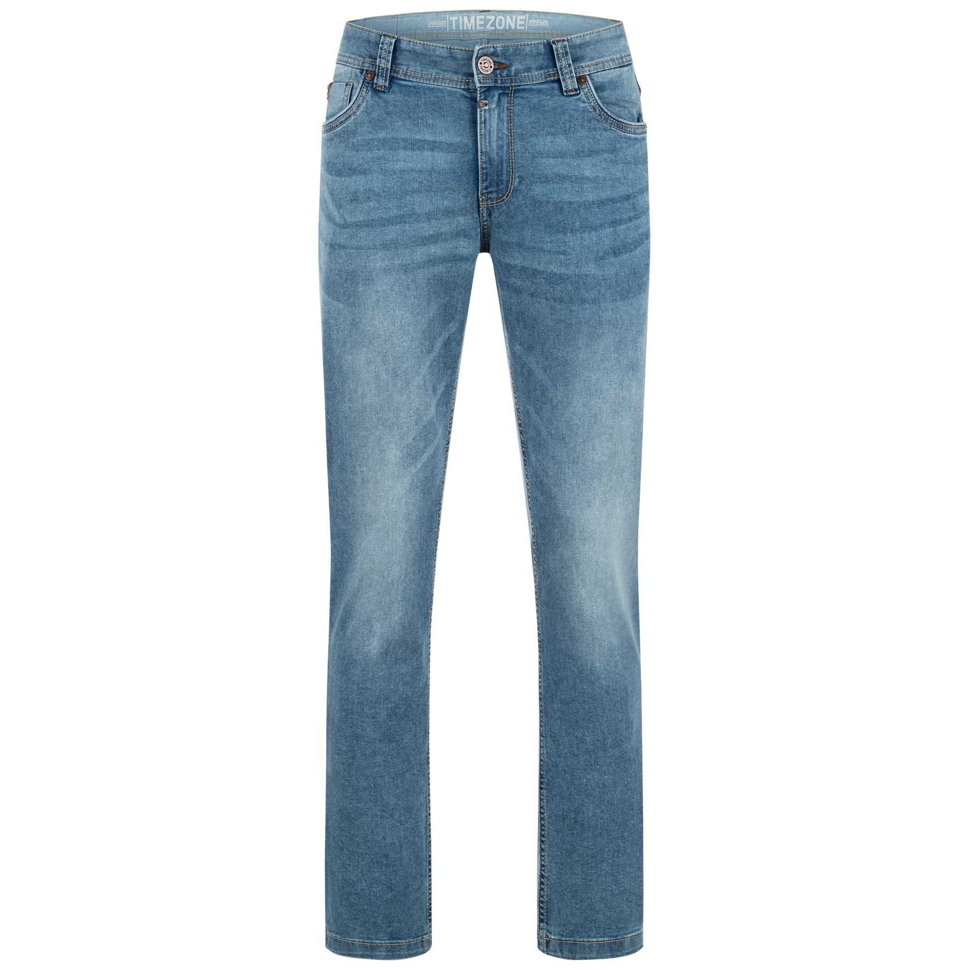 Timezone Stretchjeans Slim EduardoTZ 3041 blue denim wash Vorderansicht - City-Kaufhaus Herber GmbH