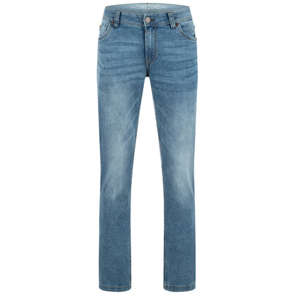 Timezone Stretchjeans Slim EduardoTZ 3041 blue denim wash Vorderansicht - City-Kaufhaus Herber GmbH