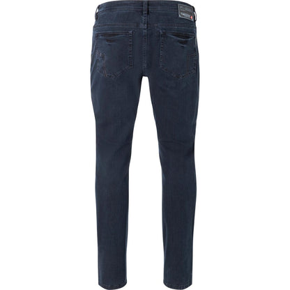 Timezone Stretchjeans Slim EduardoTZ 9882 black blue wash Rückansicht - City-Kaufhaus Herber GmbH