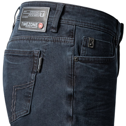 Timezone Stretchjeans Slim EduardoTZ 9882 black blue wash Detailansicht rechte Seite - City-Kaufhaus Herber GmbH
