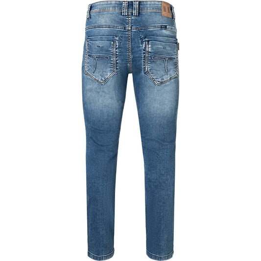 Timezone Stretchjeans Regular GerritTZ 3831 indigo water wash Rückansicht - City-Kaufhaus Herber GmbH