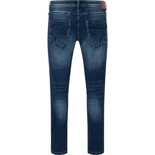 Timezone Stretchjeans Slim ScottTZ 3137 bright navy wash Rückansicht - City-Kaufhaus Herber GmbH