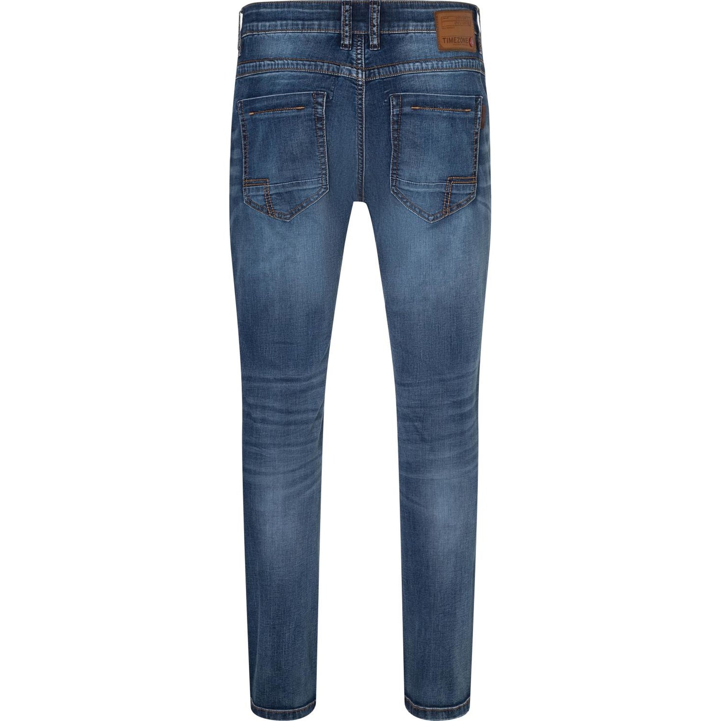 Timezone Stretchjeans Slim ScottTZ 3243 aged blue wash Rückansicht - City-Kaufhaus Herber GmbH