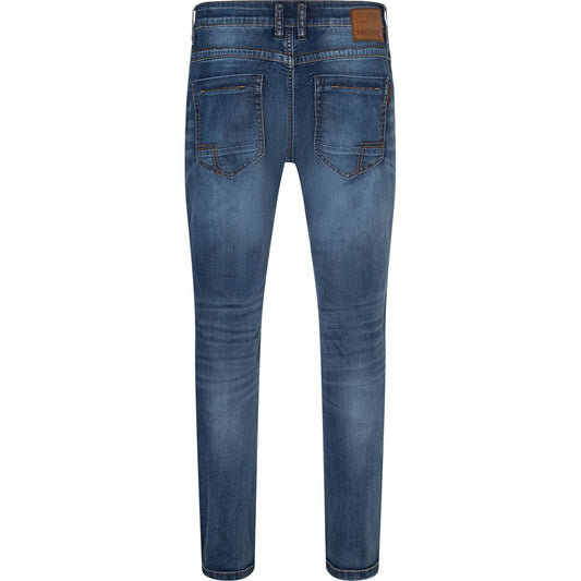 Timezone Stretchjeans Slim ScottTZ 3243 aged blue wash Rückansicht - City-Kaufhaus Herber GmbH