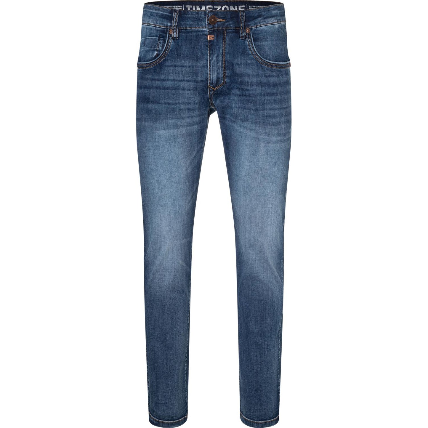 Timezone Stretchjeans Slim ScottTZ 3243 aged blue wash Vorderansicht - City-Kaufhaus Herber GmbH