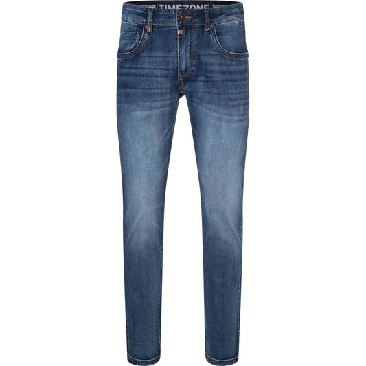 Timezone Stretchjeans Slim ScottTZ 3243 aged blue wash Vorderansicht - City-Kaufhaus Herber GmbH