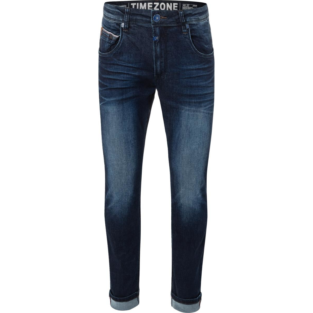 Timezone Stretchjeans Slim ScottTZ 3322 aged navy wash Vorderansicht - City-Kaufhaus Herber GmbH