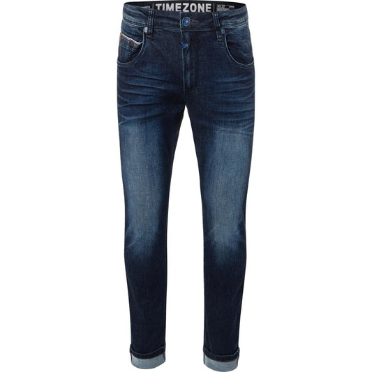 Timezone Stretchjeans Slim ScottTZ 3322 aged navy wash Vorderansicht - City-Kaufhaus Herber GmbH