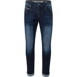 Timezone Stretchjeans Slim ScottTZ 3322 aged navy wash Vorderansicht - City-Kaufhaus Herber GmbH