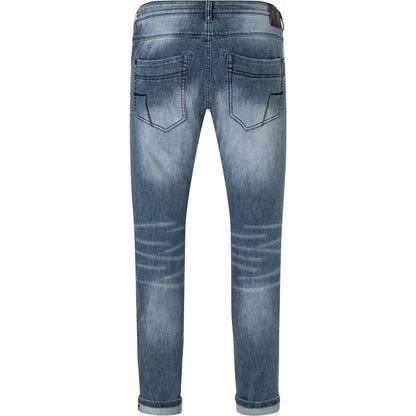 Timezone Stretchjeans Slim ScottTZ 3471 blue grey wash Rückansicht - City-Kaufhaus Herber GmbH