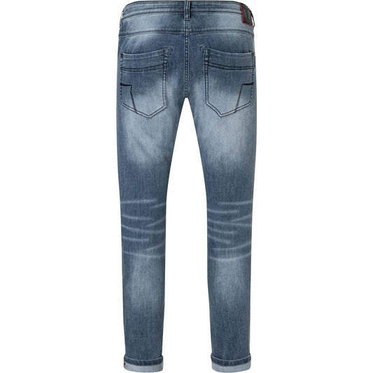 Timezone Stretchjeans Slim ScottTZ 3471 blue grey wash Rückansicht - City-Kaufhaus Herber GmbH