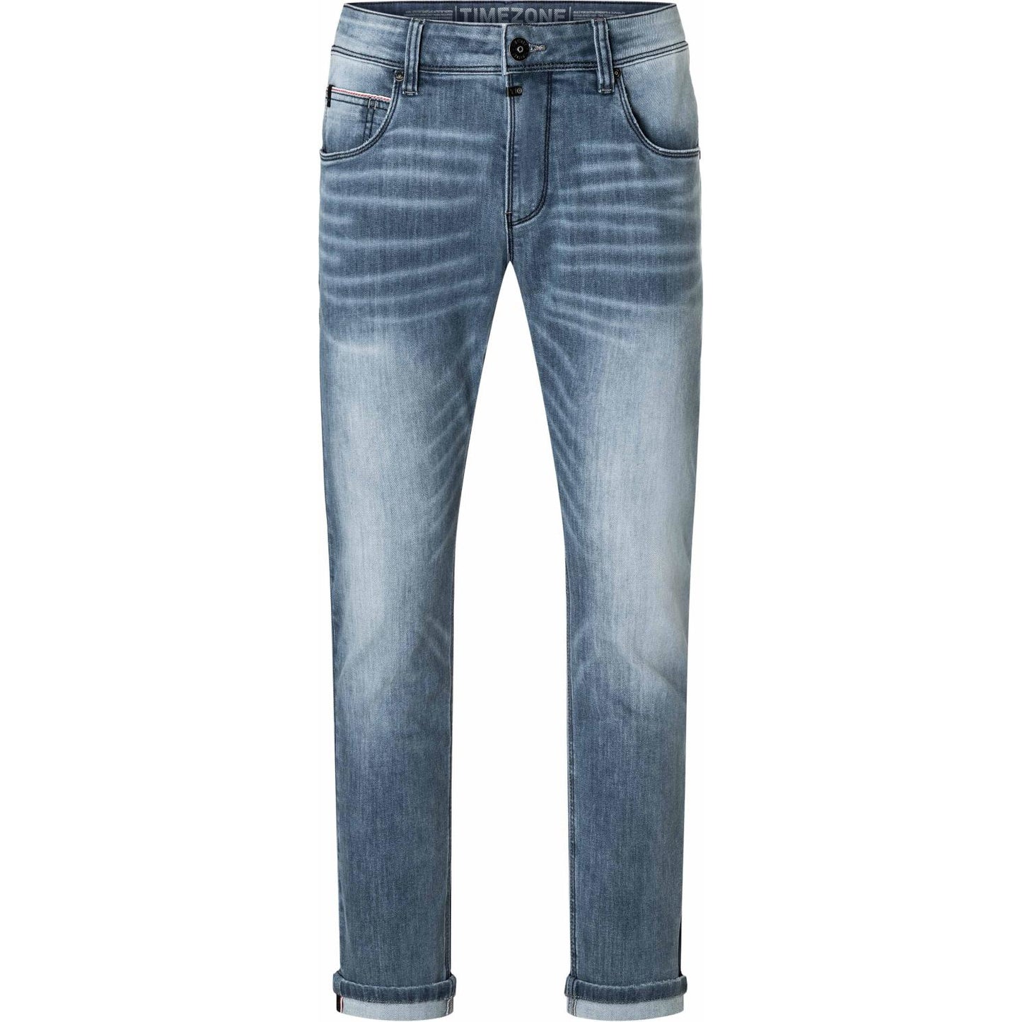Timezone Stretchjeans Slim ScottTZ 3471 blue grey wash Vorderansicht - City-Kaufhaus Herber GmbH