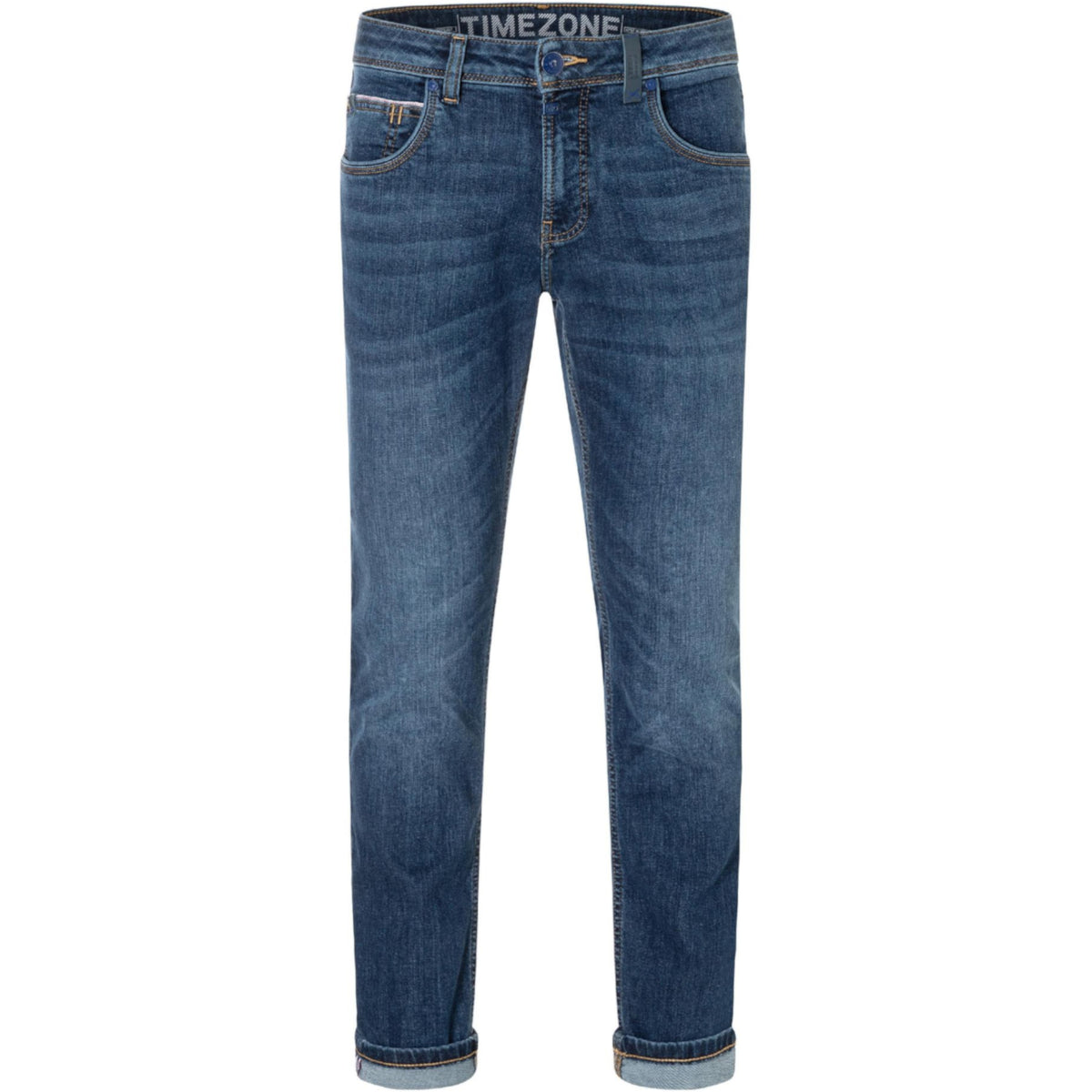 Timezone Stretchjeans Slim ScottTZ 3810 true blue wash Vorderansicht - City-Kaufhaus Herber GmbH