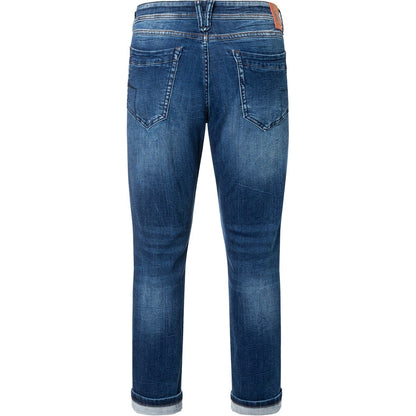 Timezone Stretchjeans Regular JackTZ 3137 bright navy wash Rückansicht - City-Kaufhaus Herber GmbH