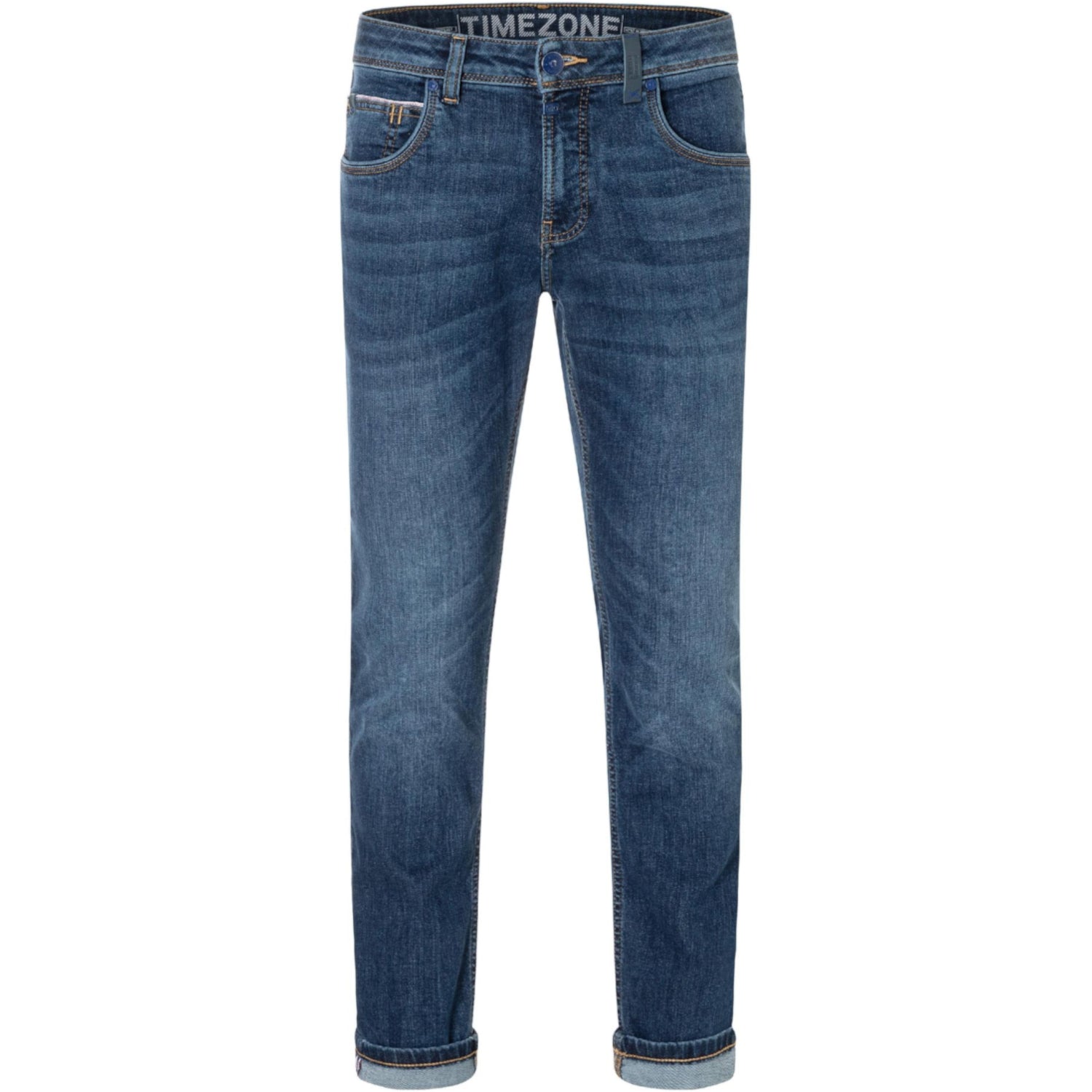 Timezone Stretchjeans Slim ScottTZ 3810 true blue wash Vorderansicht - City-Kaufhaus Herber GmbH