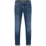 Timezone Stretchjeans Slim ScottTZ 3810 true blue wash Vorderansicht - City-Kaufhaus Herber GmbH