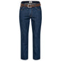 Wrangler Texas Baumwolljeans W12105009 Darkstone mit braunem Gürtel - City-Kaufhaus Herber GmbH