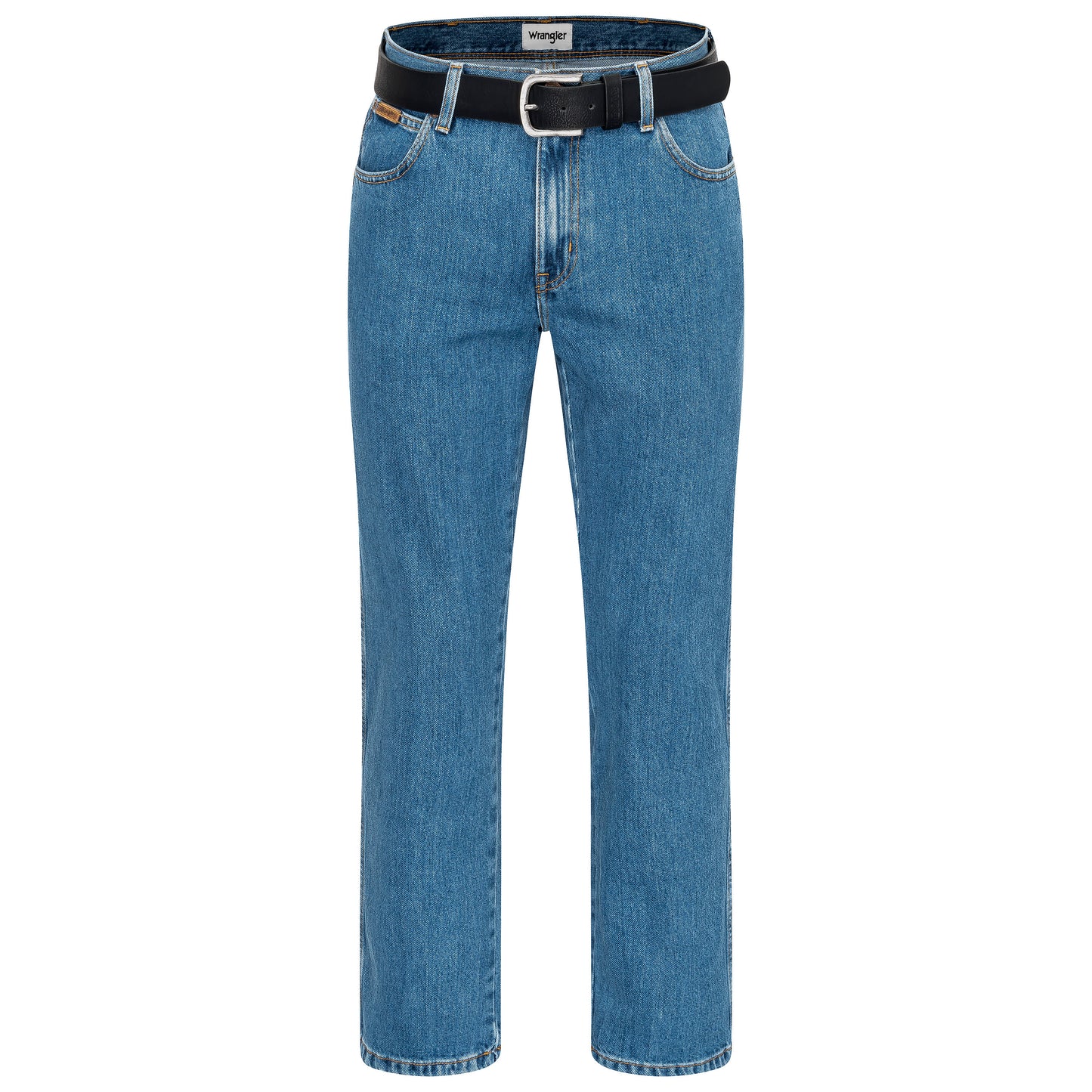 Wrangler Texas Baumwolljeans W12105096 Stonewash mit schwarzem Gürtel - City-Kaufhaus Herber GmbH