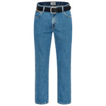 Wrangler Texas Baumwolljeans W12105096 Stonewash mit schwarzem Gürtel - City-Kaufhaus Herber GmbH