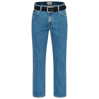 Wrangler Texas Baumwolljeans W12105096 Stonewash mit schwarzem Gürtel - City-Kaufhaus Herber GmbH