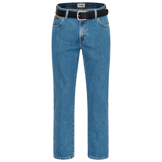 Wrangler Texas Baumwolljeans W12105096 Stonewash mit schwarzem Gürtel - City-Kaufhaus Herber GmbH
