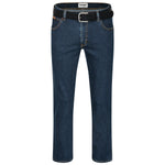 Wrangler Texas Stretchjeans W12133009 Darkstone mit schwarzem Gürtel - City-Kaufhaus Herber GmbH