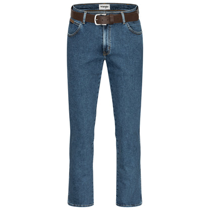 Wrangler Texas Stretchjeans W12133010 Stonewash mit braunem Gürtel - City-Kaufhaus Herber GmbH