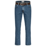 Wrangler Texas Stretchjeans W12133010 Stonewash mit braunem Gürtel - City-Kaufhaus Herber GmbH