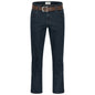 Wrangler Texas Stretchjeans W12175001 Blue Black mit braunem Gürtel - City-Kaufhaus Herber GmbH