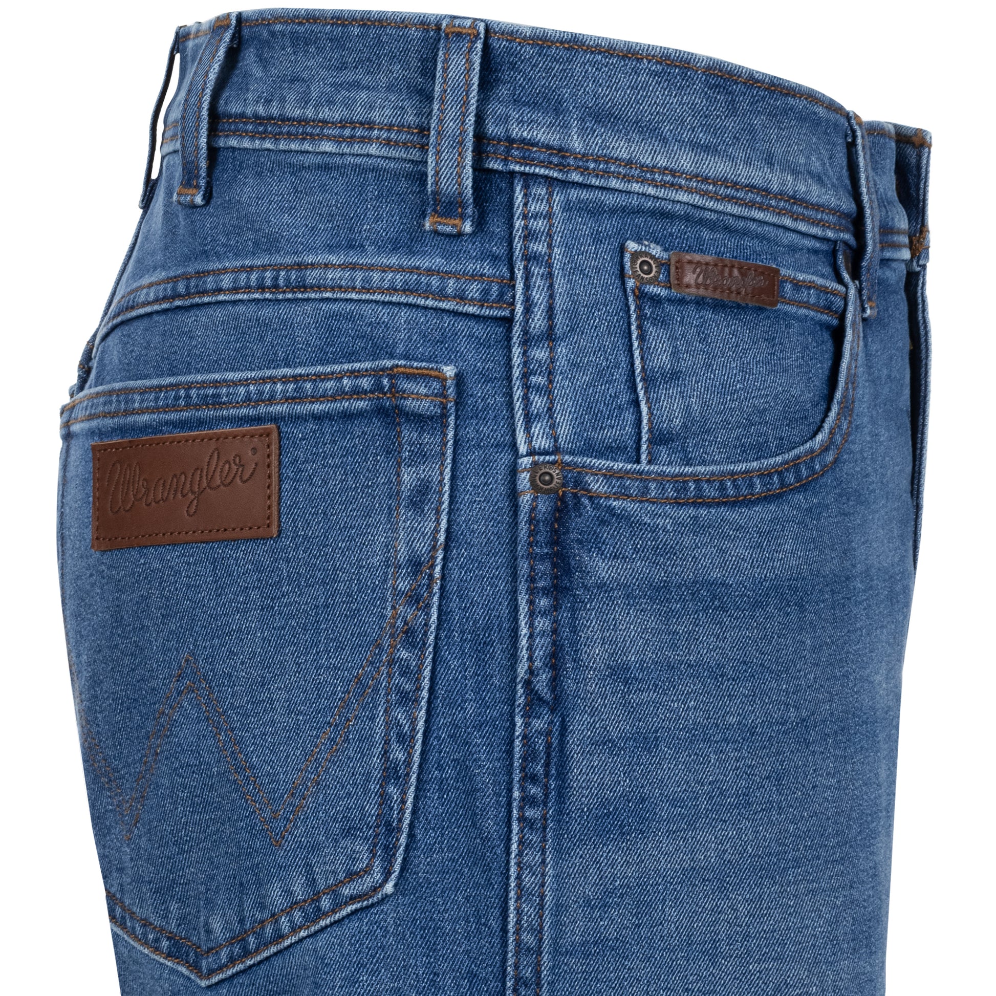 Wrangler Texas Stretchjeans Sweet Talker Detailansicht - City-Kaufhaus Herber GmbH
