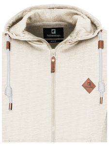 FALKENSTEJN stylischer Kapuzenpullover Sweatshirt mit Logolederpatch Hoodie Pulover mit 2 seitlichen Taschen -  City-Kaufhaus Herber GmbH