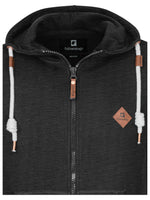 FALKENSTEJN stylischer Kapuzenpullover Sweatshirt mit Logolederpatch Hoodie Pulover mit 2 seitlichen Taschen -  City-Kaufhaus Herber GmbH