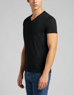 LEE V-Neck Shirt Doppelpack in weiß oder schwarz L62ECMShirt -  City-Kaufhaus Herber GmbH