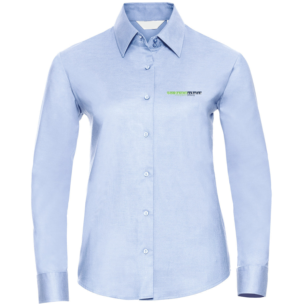 Oberbarnim Schulen Mädchen/Damen Bluse langarm oxfordblue - City-Kaufhaus Herber GmbH